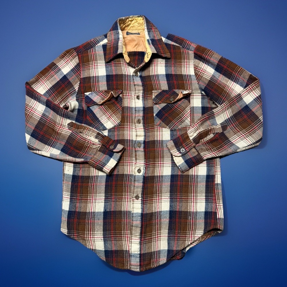 Vintage 70s JCPenney Flannel Men's Medium Tall The‎ Men's Shop Western Work